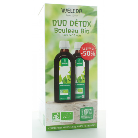 Weleda Duo Détox Bouleau Bio 2X250ml + 1 Bouteille Offerte