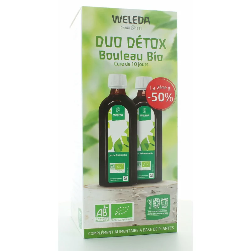 Weleda Duo Détox Bouleau Bio 2X250ml + 1 Bouteille Offerte