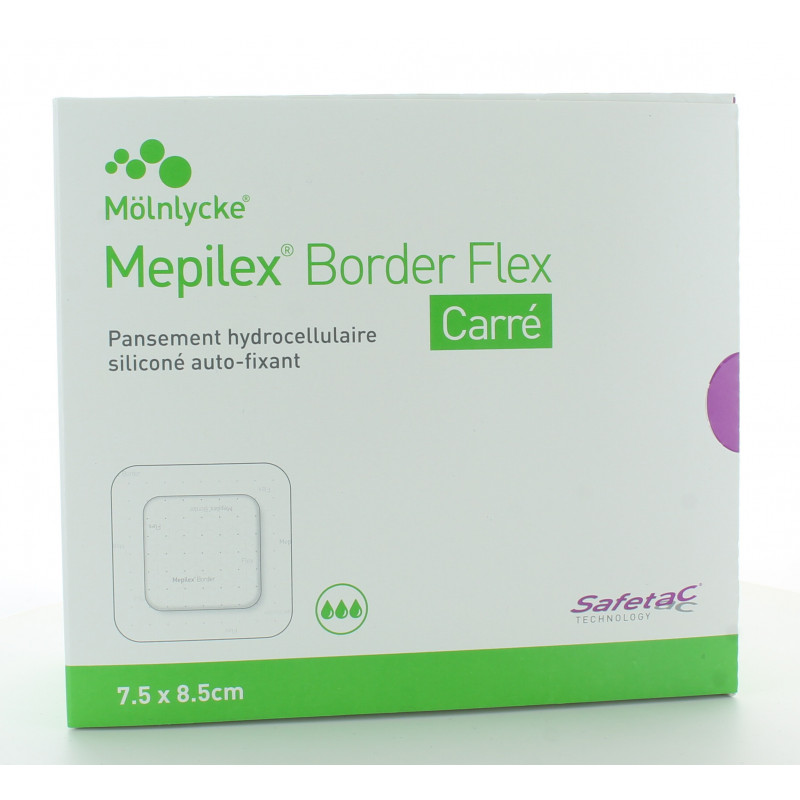 Mepilex Border Flex Carré 7.5 X 8.5cm 16 Pièces
