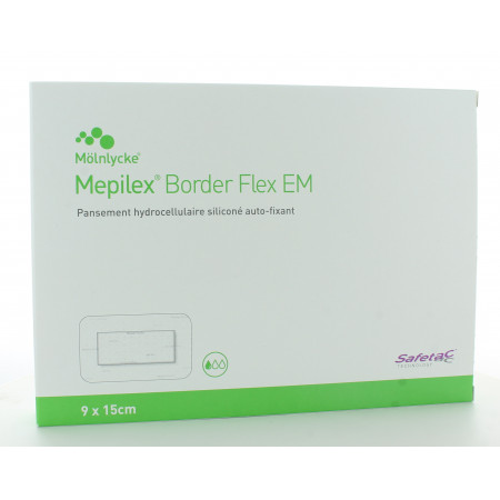 Mepilex Border Flex EM Carré 9 X 15cm 10 Pièces