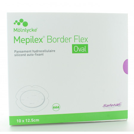 Mepilex Pansements Border Flex Oval 10X12,5cm 16 pièces