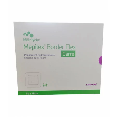 Mepilex Pansements Border Flex Carré 14X15cm 16 pièces