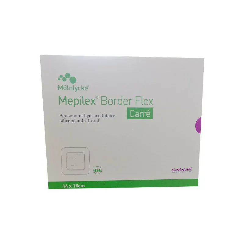 Mepilex Pansements Border Flex Carré 14X15cm 16 pièces