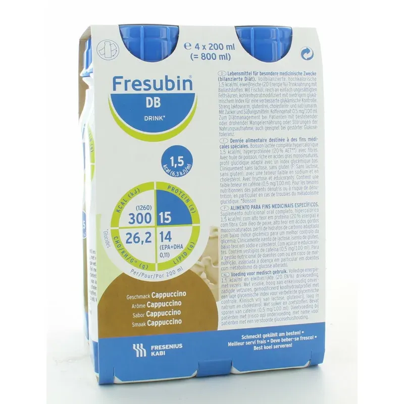 Fresubin DB Drink Arôme Cappuccino X4 200ml