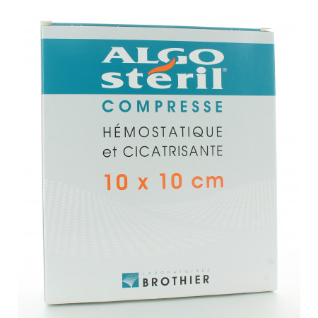 Algostéril Compresse Hémostatique et Cicatrisante 10X10cm 16 Pièces