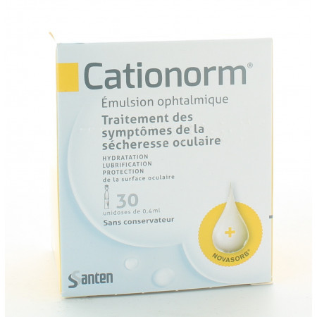 Cationorm Émulsion Ophtalmique 30 unidoses