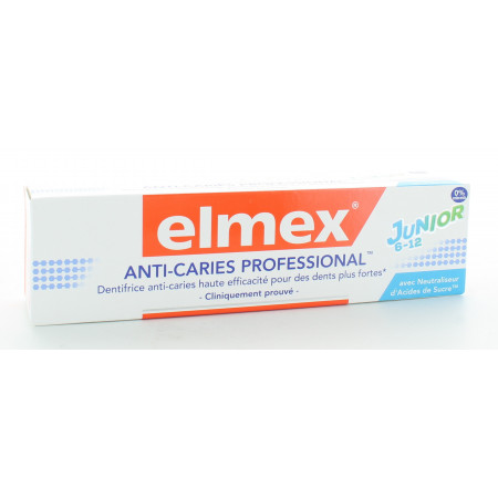 Elmex Dentifrice Anti-caries Professional Junior 6-12ans 75ml