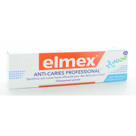 Elmex Dentifrice Anti-caries Professional Junior 8-18ans 75ml - Univers Pharmacie