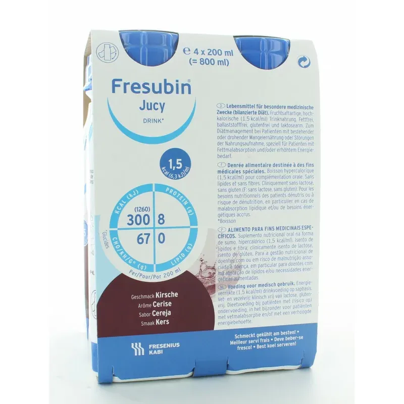 Fresubin Juicy Drink Arôme Cerise 4X200ml