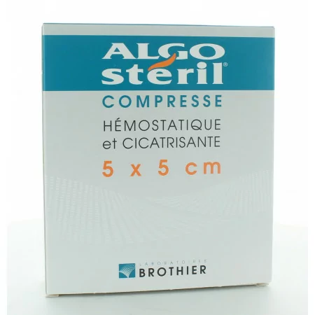 Algostéril Compresse Hémostatique et Cicatrisante 5X5cm 10 pièces