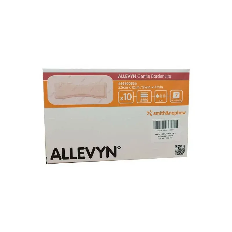 Allevyn Gentle Border Lite 5,5 X 12cm 10 pièces