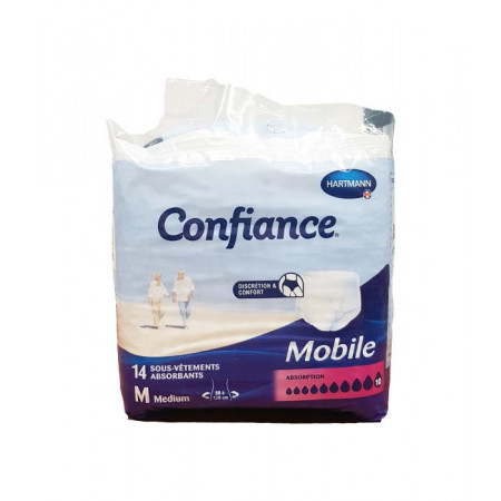 Confiance Mobile Taille M Niveau 10 14 sous-vêtements absorbants