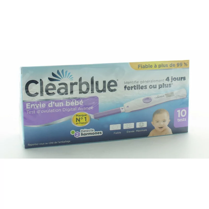 Clearblue Test d'Ovulation Digital Avancé X10|Univers Pharmacie
