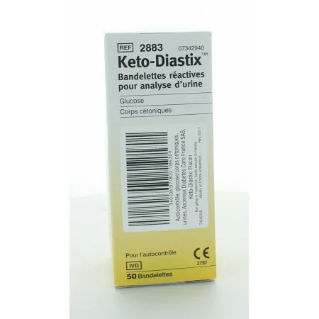 Keto-Diastix Bandelettes Réactives pour Analyse d'Urine X50