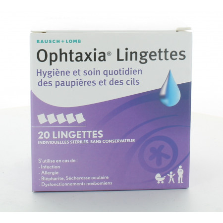 Ophtaxia 20 Lingettes