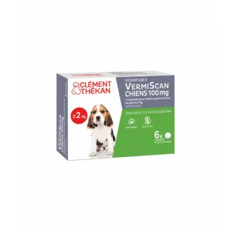 VermiScan Chiens 100mg 6 comprimés - Univers Pharmacie
