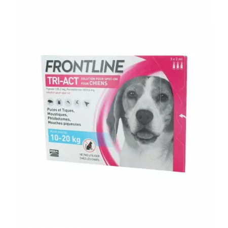 Frontline Tri-Act Chiens 10 -20 kg 3 X 2ml