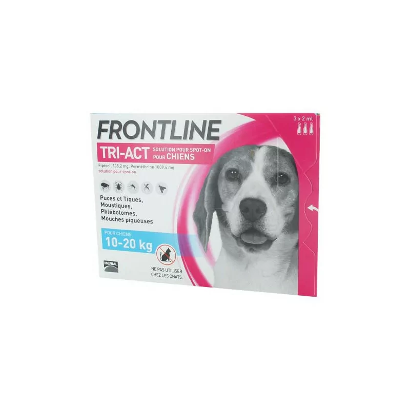 Frontline Tri-Act Chiens 10 -20 kg 3 X 2ml
