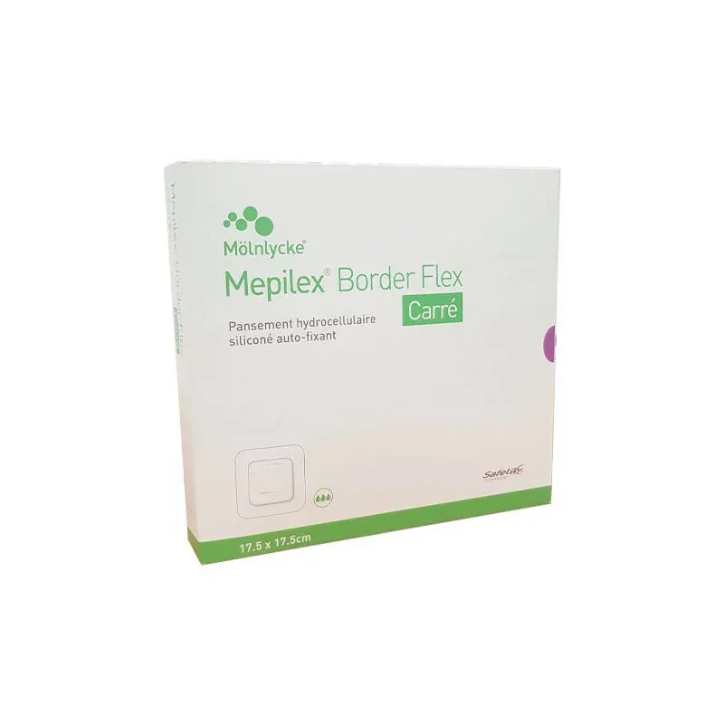 Mepilex Pansements Border Flex Carré 17,5X17,5cm 10 pièces