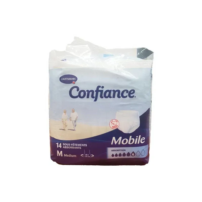 Confiance Mobile Taille M Niveau 6 14 sous-vêtements absorbants