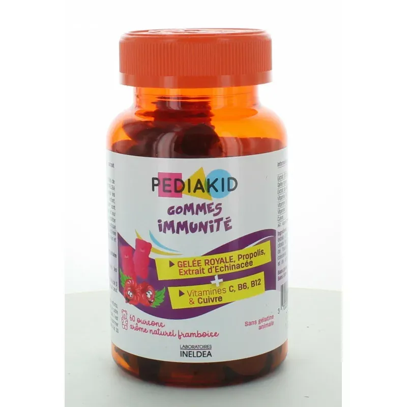Pediakid Gommes Immunité Arôme Framboise X60