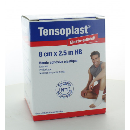 Tensoplast Bande Adhésive Elastique 8cm X 2,5cm