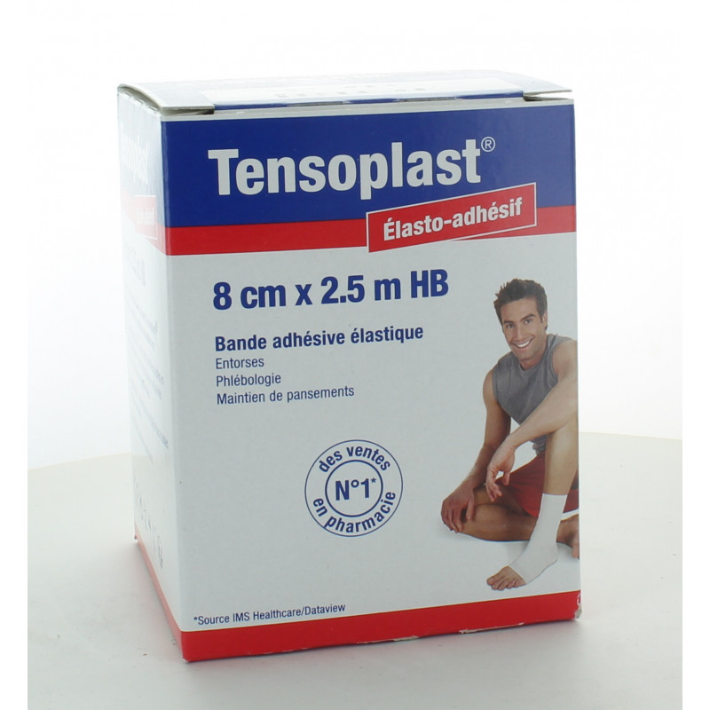Tensoplast Bande Adhésive Elastique 8cm X 2,5cm