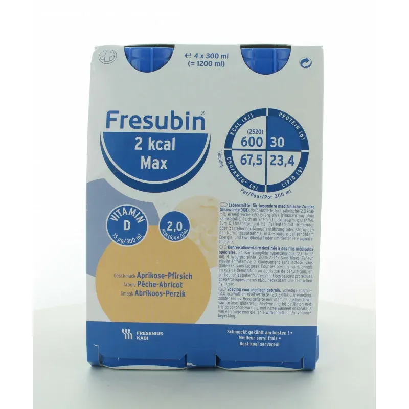 Fresubin 2kcal Max Arôme Pêche-Abricot 300ml X4