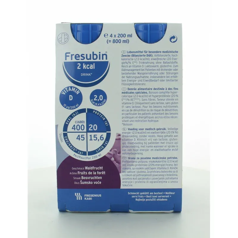 Fresubin 2Kcal Drink Arôme Fruits de la Forêt X4 200ml