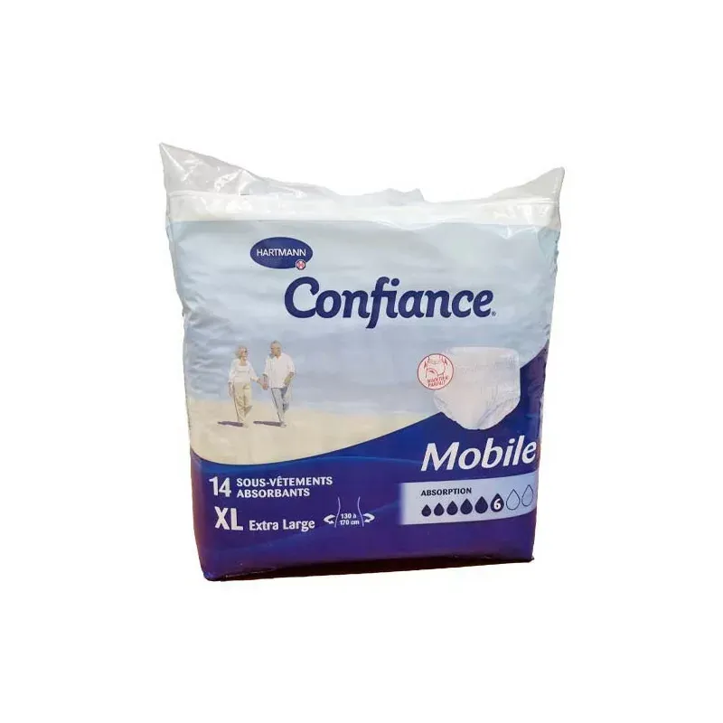 Confiance Mobile Taille XL 14 Niveau 6 Sous-Vêtements Absorbants