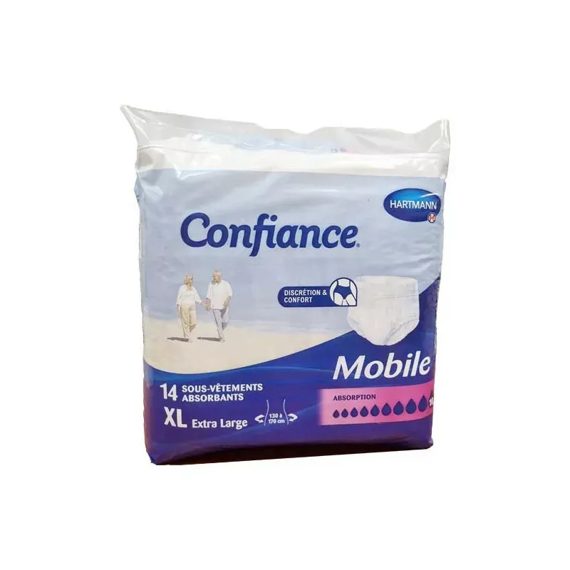 Confiance Mobile Sous-vêtements Absorbants XL 10 gouttes X14