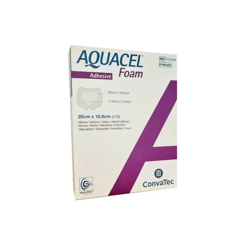 Aquacel Foam Adhesive Sacrum 20X16,9cm 10 pièces