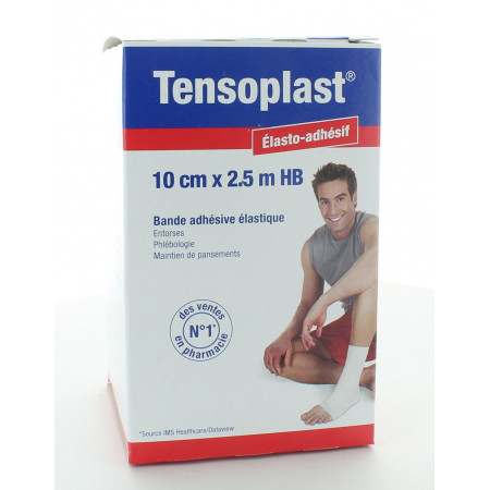 Tensoplast Bande Adhésive Elastique 10cm X 2,5cm