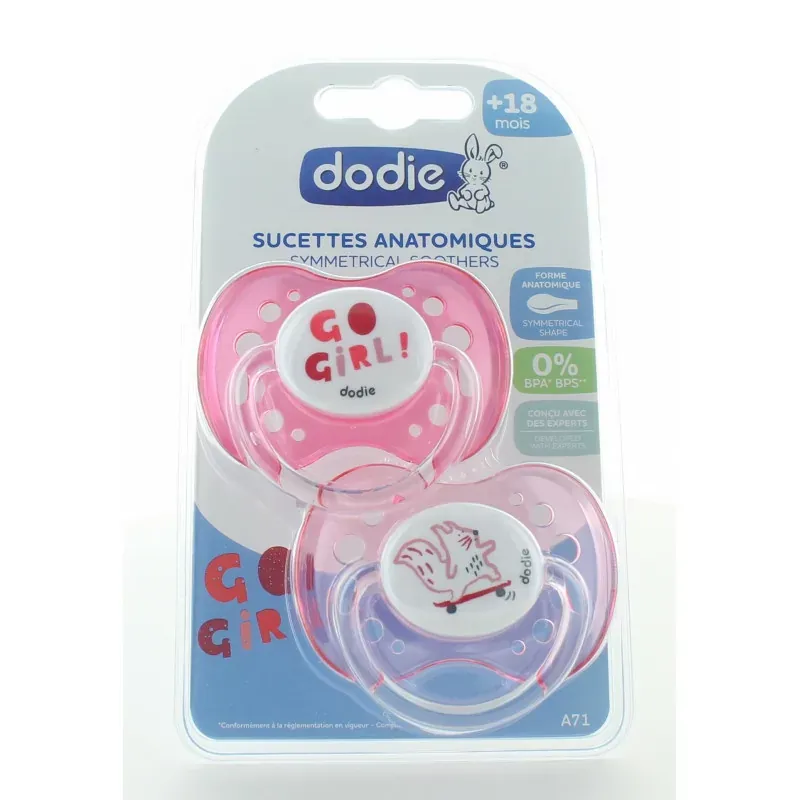Dodie Sucette Anatomique +18mois X2