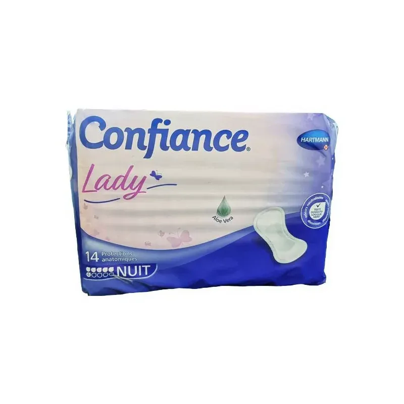 Confiance Lady Protections Anatomiques Nuit 6 gouttes X14
