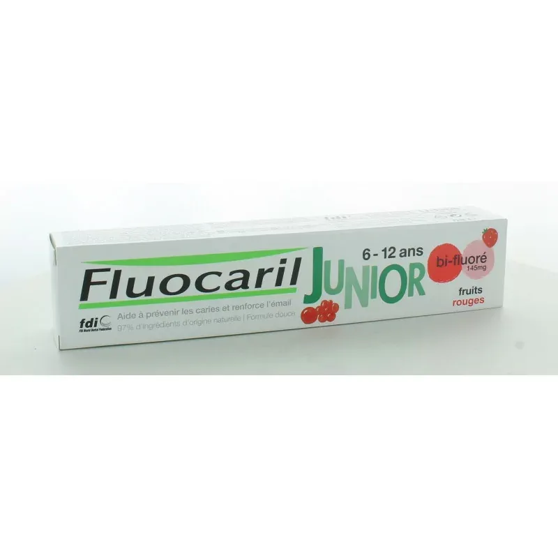 Fluocaril Dentifrice Junior 6-12 ans Fruits Rouges 75ml - Univers Pharmacie