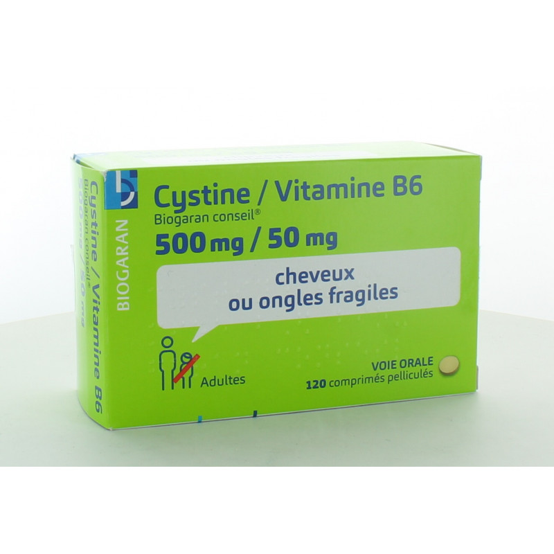 Biogaran Cystine/Vitamine B6 500mg/50mg 120 comprimés
