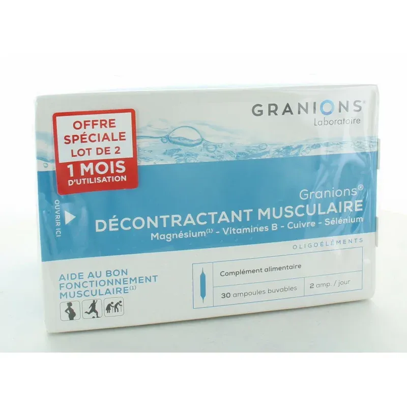 Granions Décontractant Musculaire 2X30 ampoules