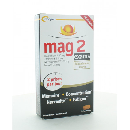 Mag 2 Exams Magnésium Marin 30 comprimés