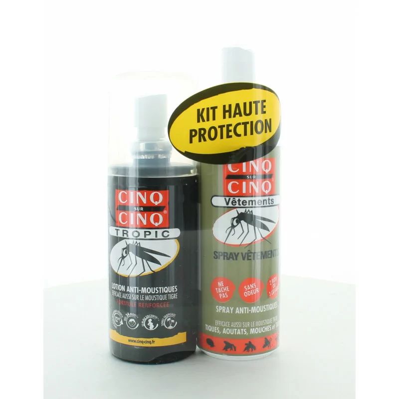 Cinq sur Cinq kit haute protection tropic lotion anti-moustiques 75ml +  spray vêtements 100ml - Parapharmacie en ligne