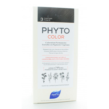 Phyto Color Kit Coloration Permanente 3 Châtain Foncé