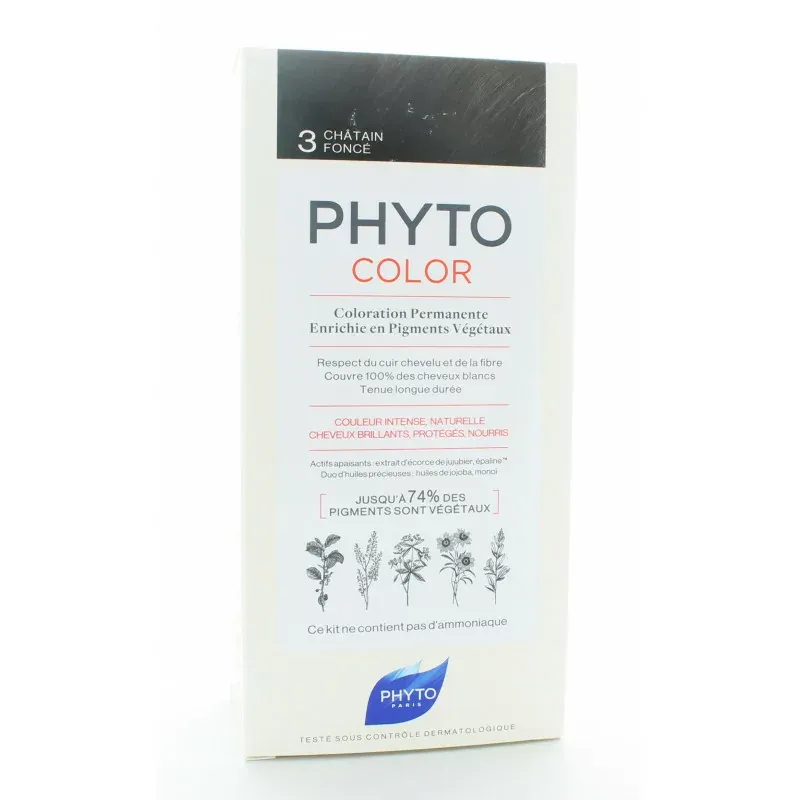 Phyto Color Kit Coloration Permanente 3 Châtain Foncé