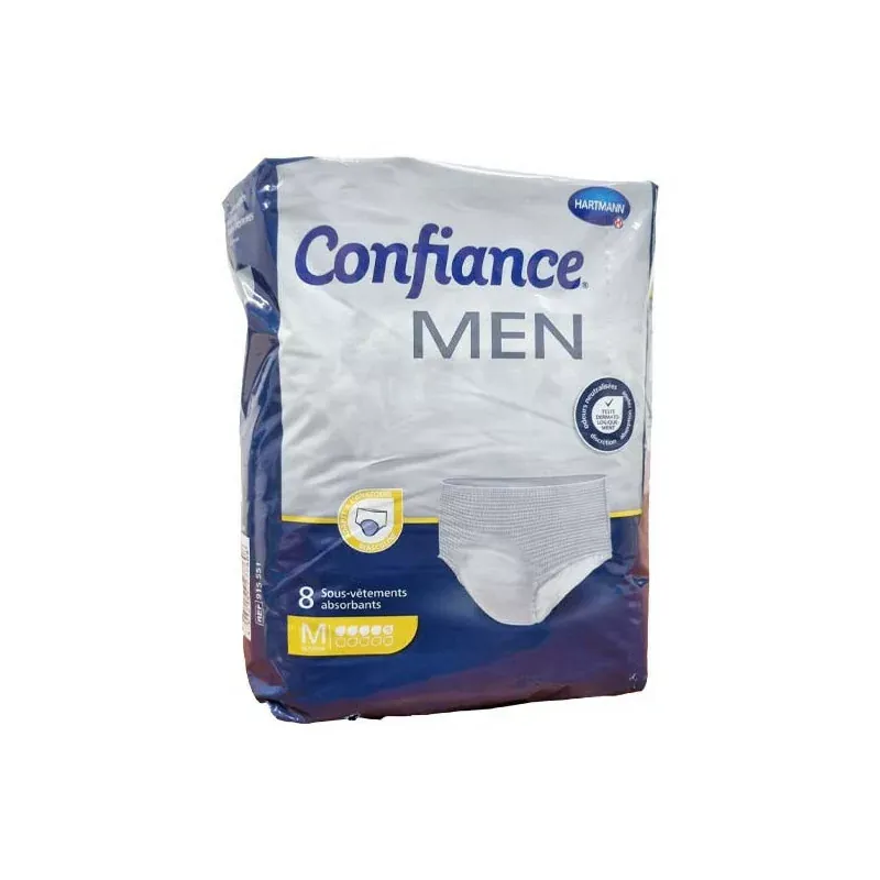 Confiance Men Sous-vêtements Absorbants M 5 gouttes X8 Confiance Men Sous-vêtements Absorbants M 5 gouttes X8