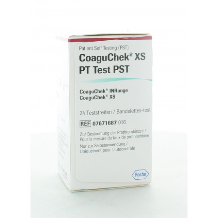 CoaguChek XS PT Test PST 24 bandelettes-test