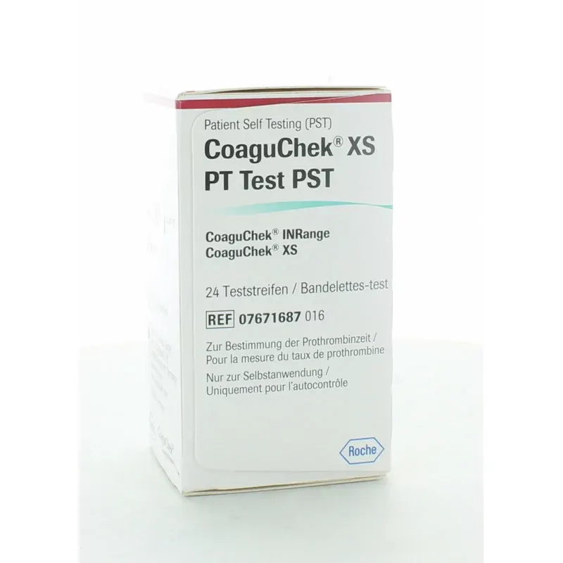 CoaguChek XS PT Test PST 24 bandelettes-test