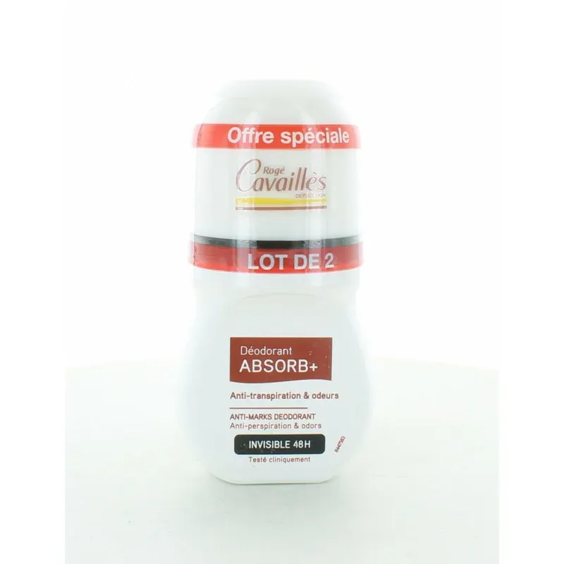 Rogé Cavaillès Déodorant Roll-On Absorb+ 48h 2x50ml
