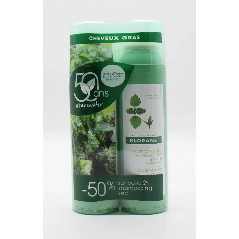 Klorane Shampooing Sec Séboréducteur 2X150ml