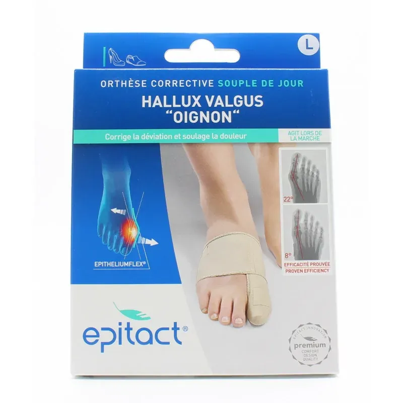 Epitact Orthèse Corrective Souple de Jour Hallux Valgus Taille L