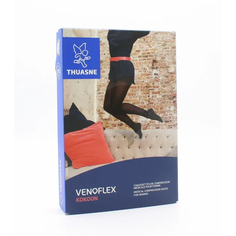 Thuasne Venoflex Kokoon Chaussettes de Compression Médicale T2N Noir
