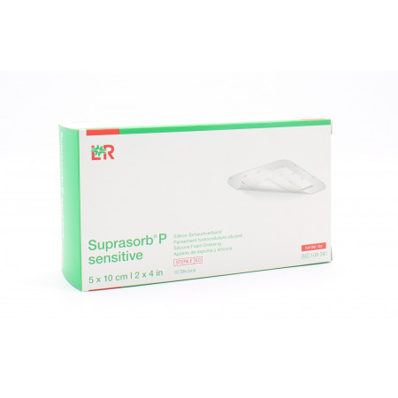 L&R Suprasorb P Sensitive 5X10cm 10 pièces